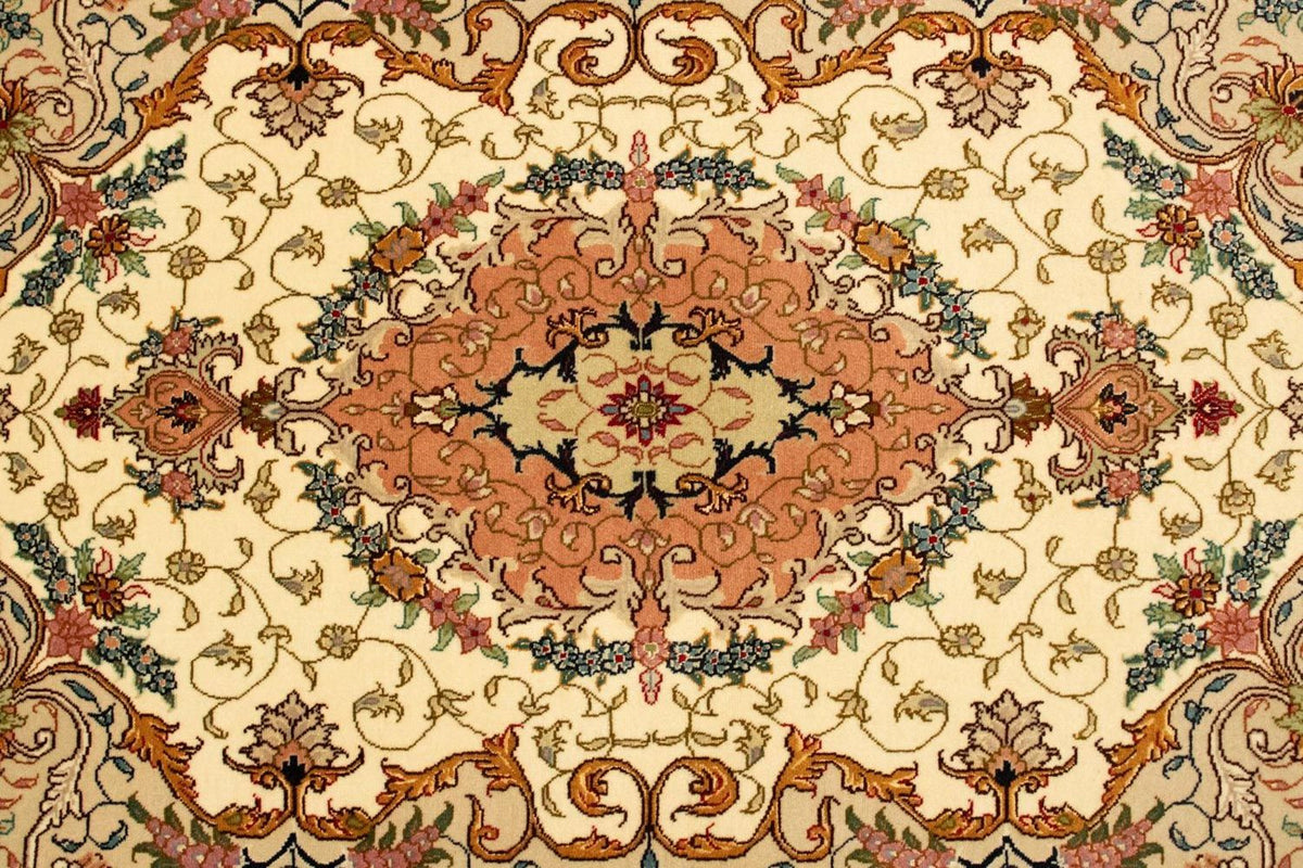 Alfombra Persa - Tabriz - Real - 152 x 100 cm - beige