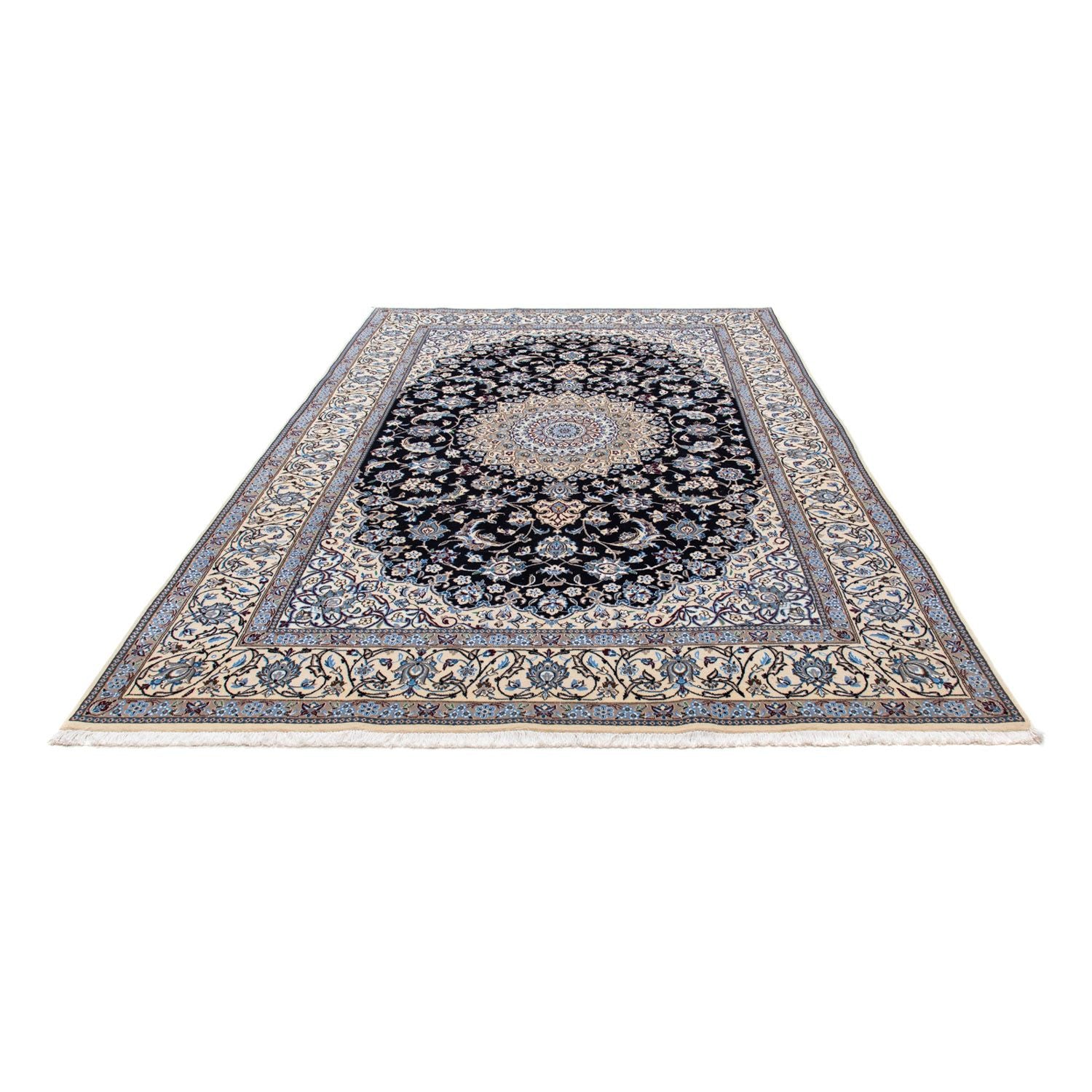 Alfombra Persa - Nain - Real - 292 x 200 cm - negro
