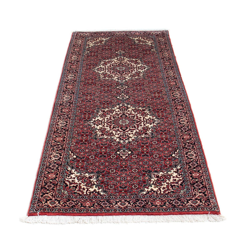 Alfombra de pasillo Alfombra persa - Bidjar - 206 x 75 cm - rojo claro