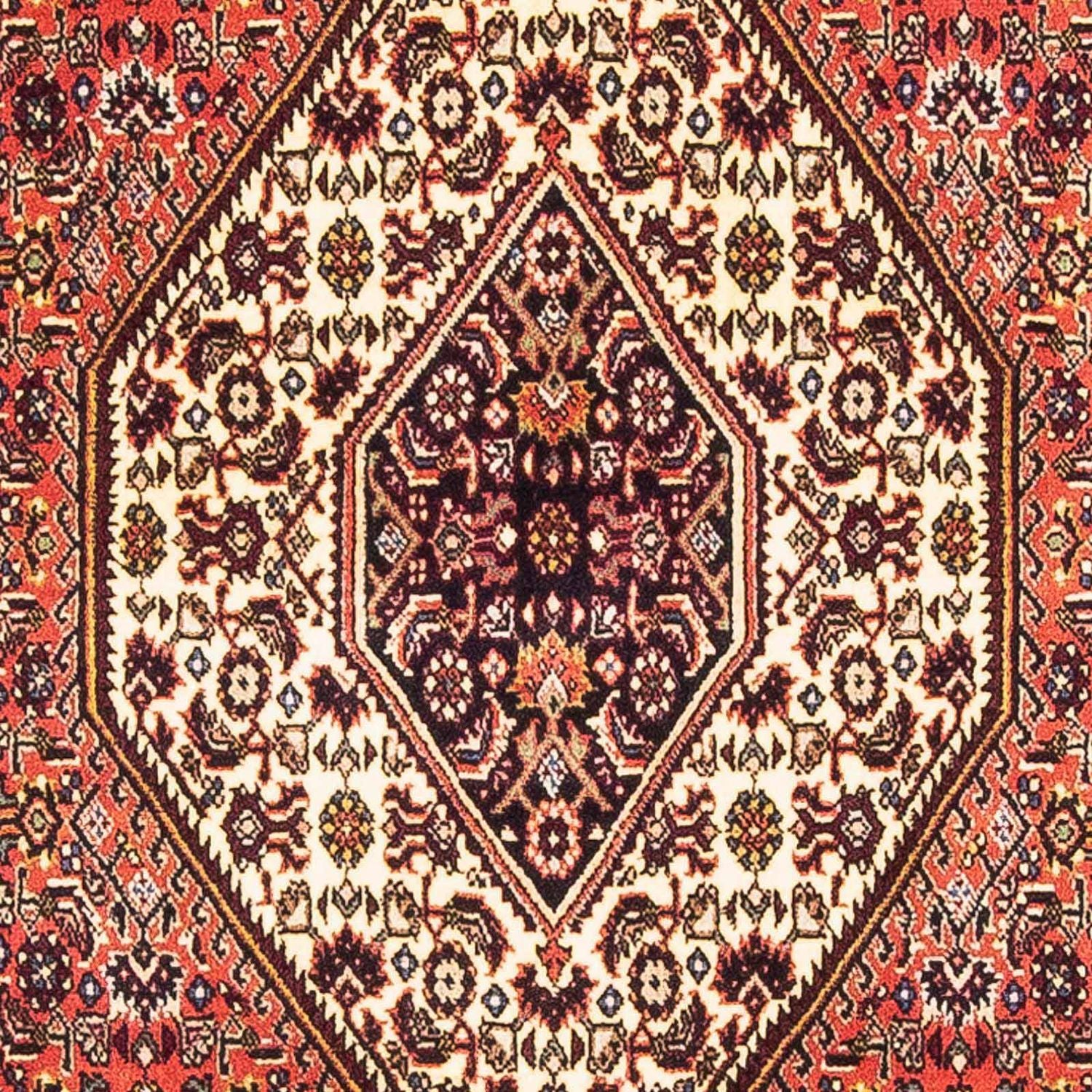 Alfombra persa - Bidjar - 151 x 89 cm - rojo claro