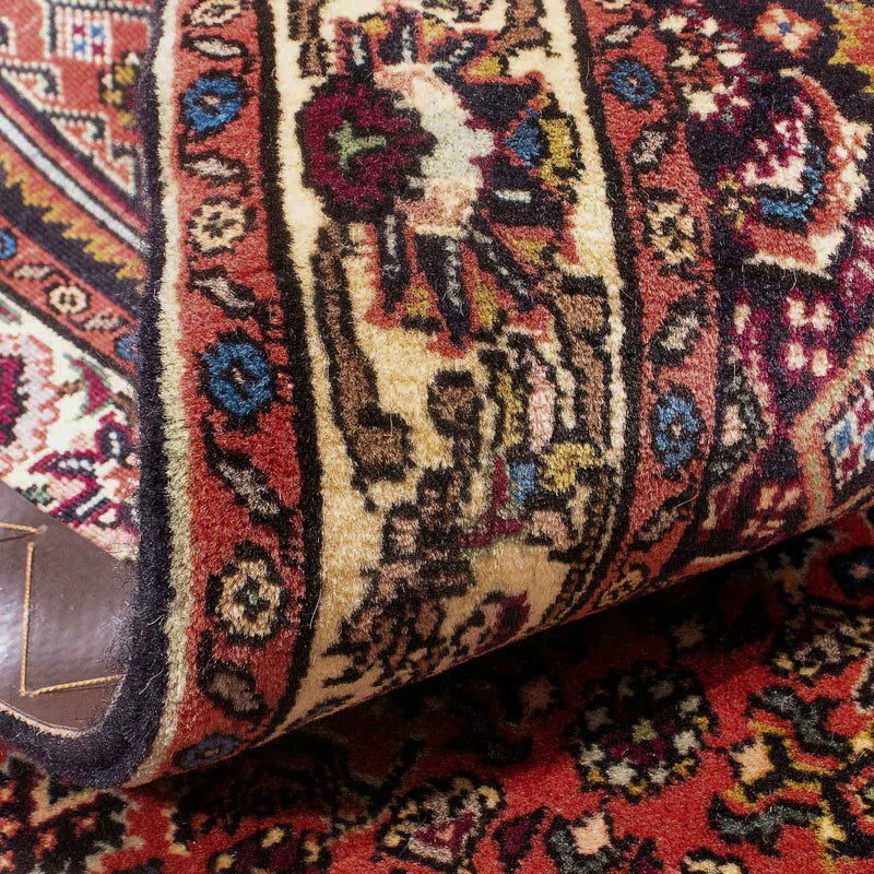 Alfombra persa - Bidjar - 151 x 89 cm - rojo claro