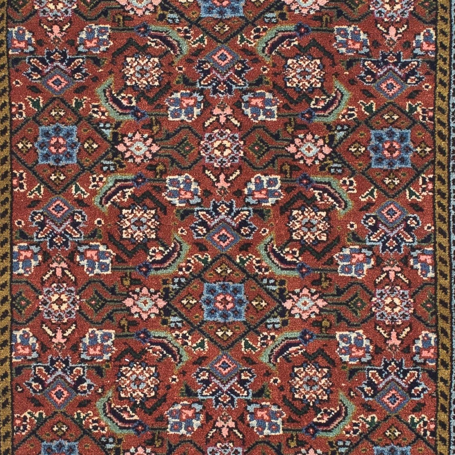 Alfombra de pasillo Alfombra persa - Bidjar - 212 x 73 cm - marrón