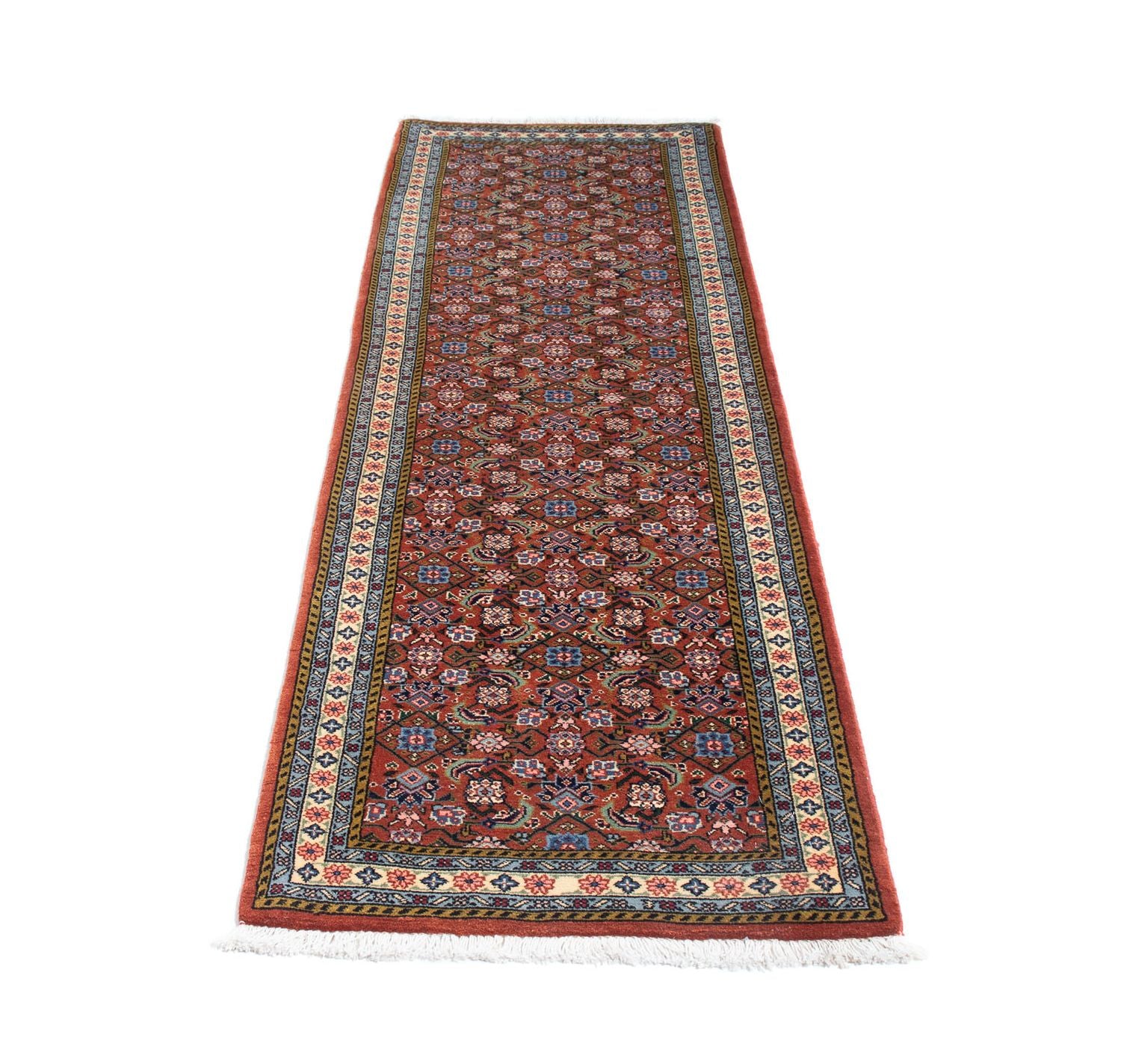 Alfombra de pasillo Alfombra persa - Bidjar - 212 x 73 cm - marrón