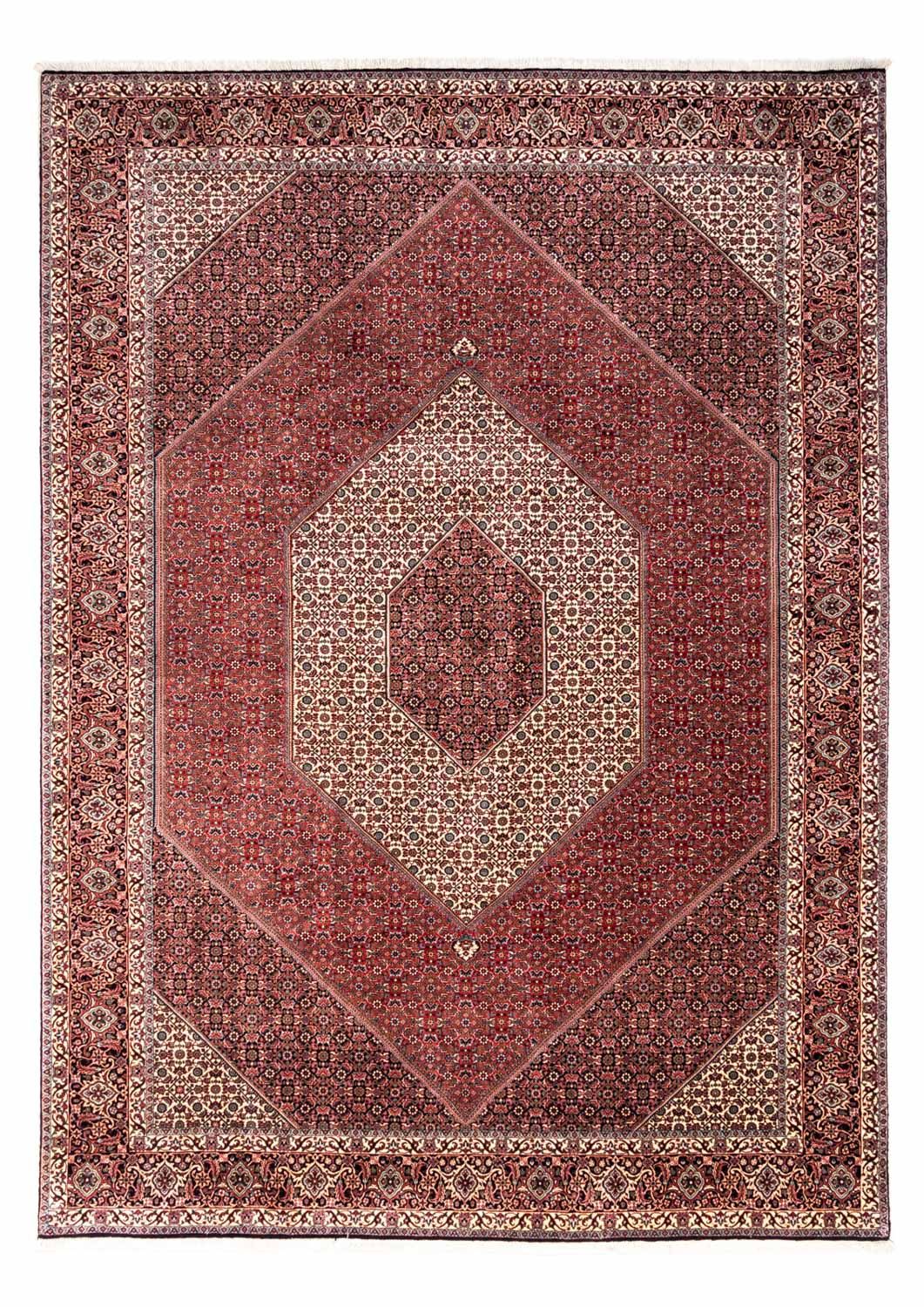 Alfombra persa - Bidjar - 343 x 253 cm - rojo