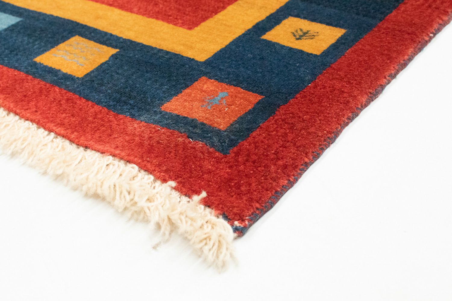 Alfombra de pasillo Alfombra Gabbeh - Loribaft Persa - 175 x 102 cm - rojo