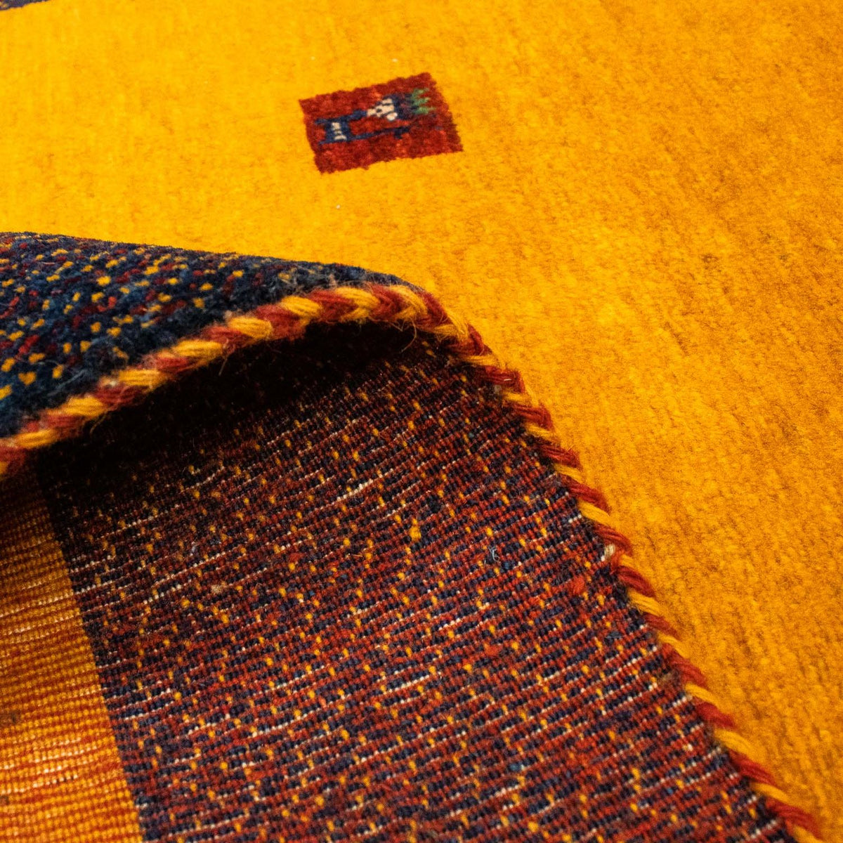 Alfombra Gabbeh - Loribaft Persa - 150 x 107 cm - oro