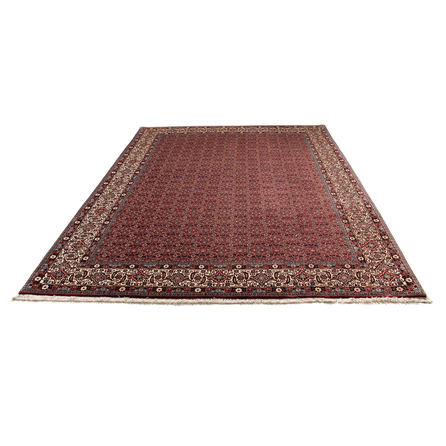 Alfombra persa - Bidjar - 290 x 203 cm - rojo oscuro