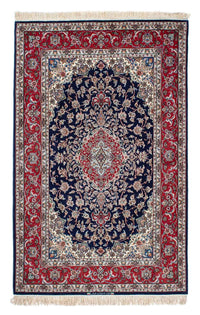 Alfombra Persa - Tabriz - Real - 198 x 129 cm - azul oscuro