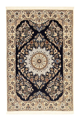 Alfombra Persa - Nain - Prima - 151 x 100 cm - azul oscuro