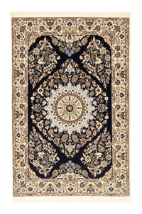Alfombra Persa - Nain - Prima - 151 x 100 cm - azul oscuro