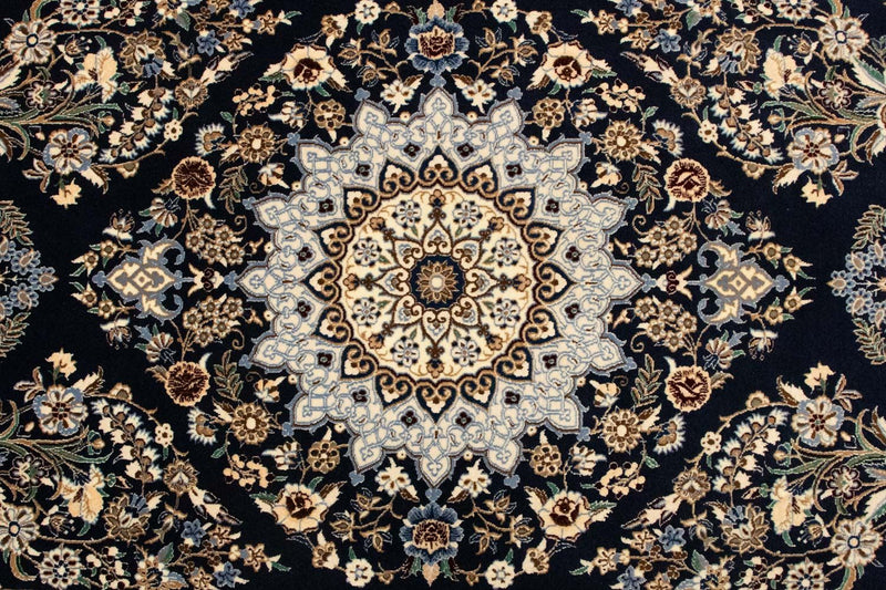 Alfombra Persa - Nain - Prima - 151 x 100 cm - azul oscuro