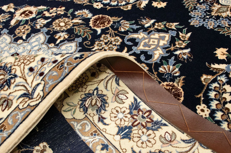 Alfombra Persa - Nain - Prima - 151 x 100 cm - azul oscuro