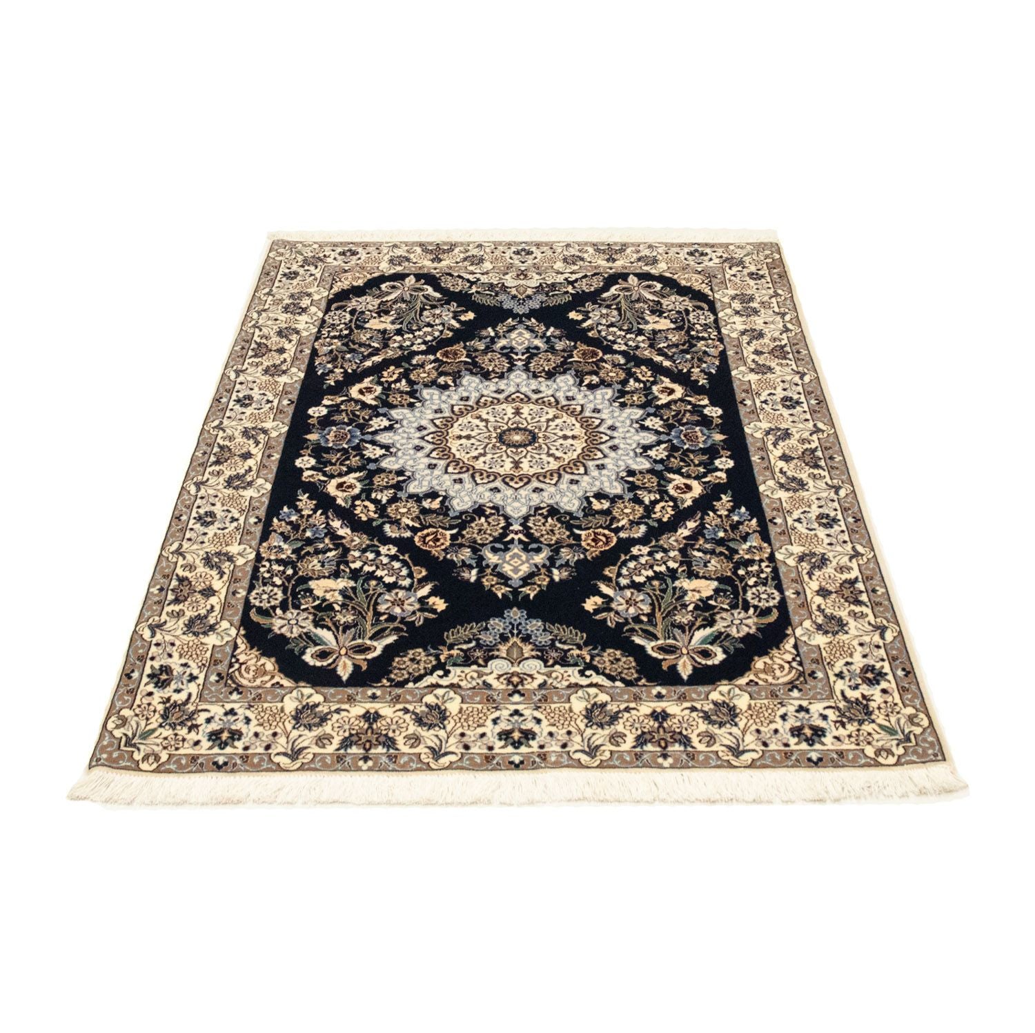 Alfombra Persa - Nain - Prima - 151 x 100 cm - azul oscuro