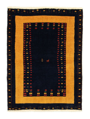Alfombra Gabbeh - Loribaft Persa - 147 x 104 cm - azul oscuro