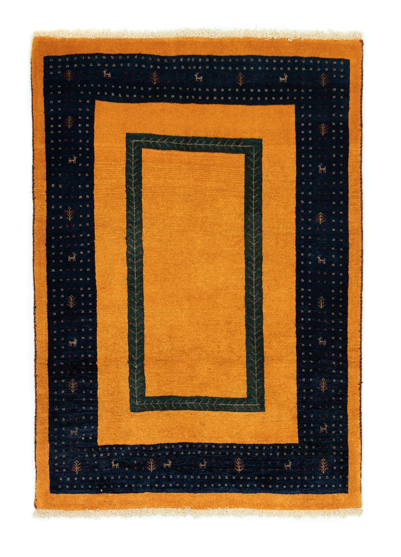 Alfombra Gabbeh - Loribaft Persa - 148 x 100 cm - oro