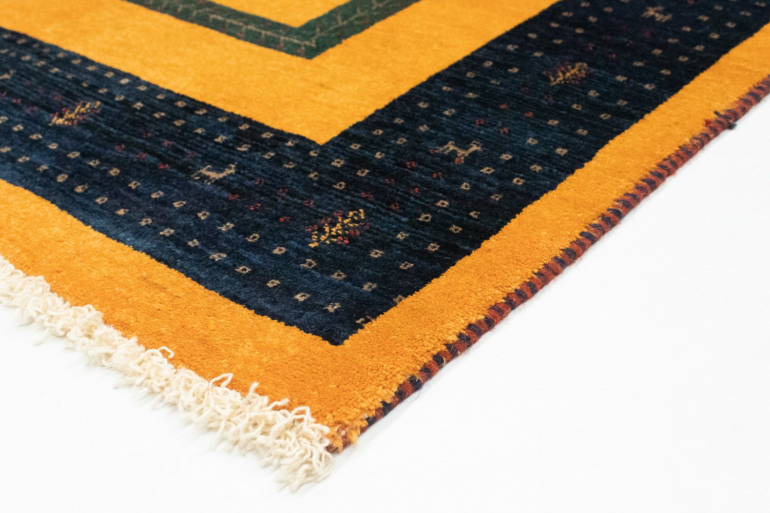Alfombra Gabbeh - Loribaft Persa - 148 x 100 cm - oro