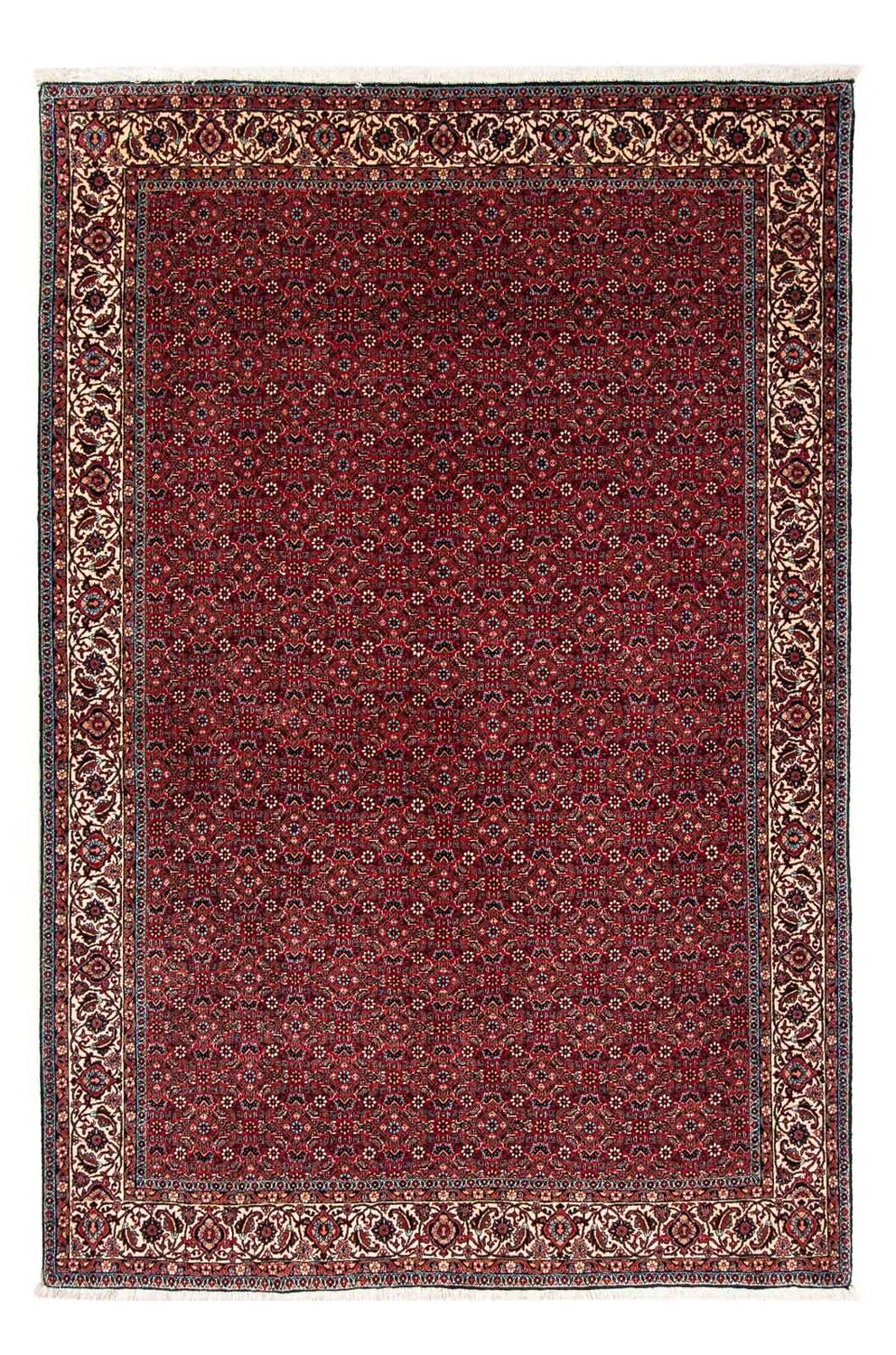 Alfombra persa - Bidjar - 243 x 172 cm - rojo oscuro