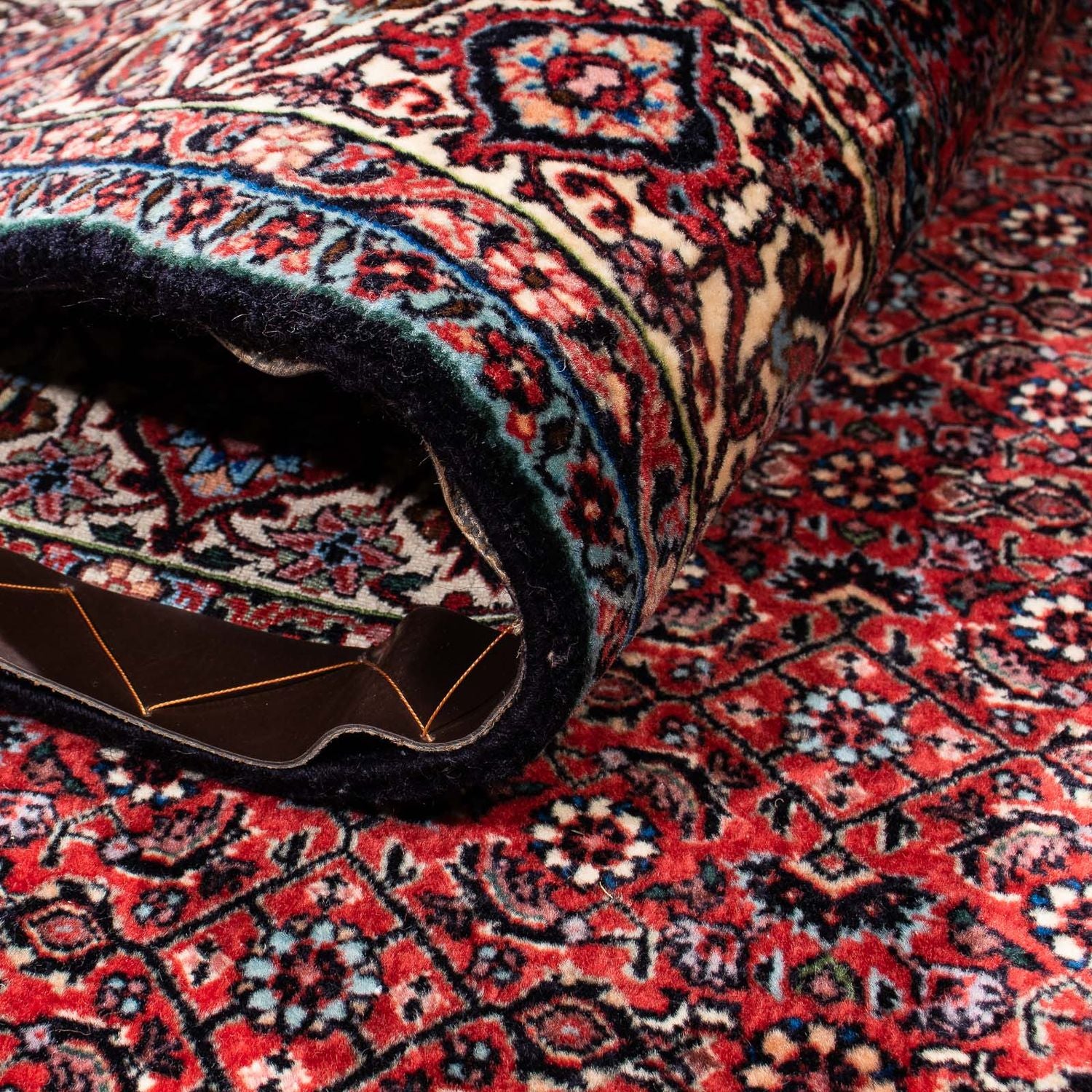 Alfombra persa - Bidjar - 243 x 172 cm - rojo oscuro