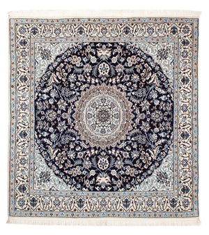 Alfombra Persa - Nain - Real cuadrado  - 153 x 146 cm - rojo oscuro