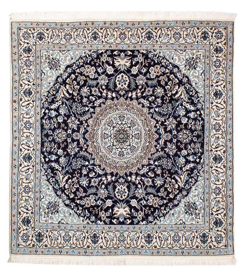 Alfombra Persa - Nain - Real cuadrado  - 153 x 146 cm - rojo oscuro