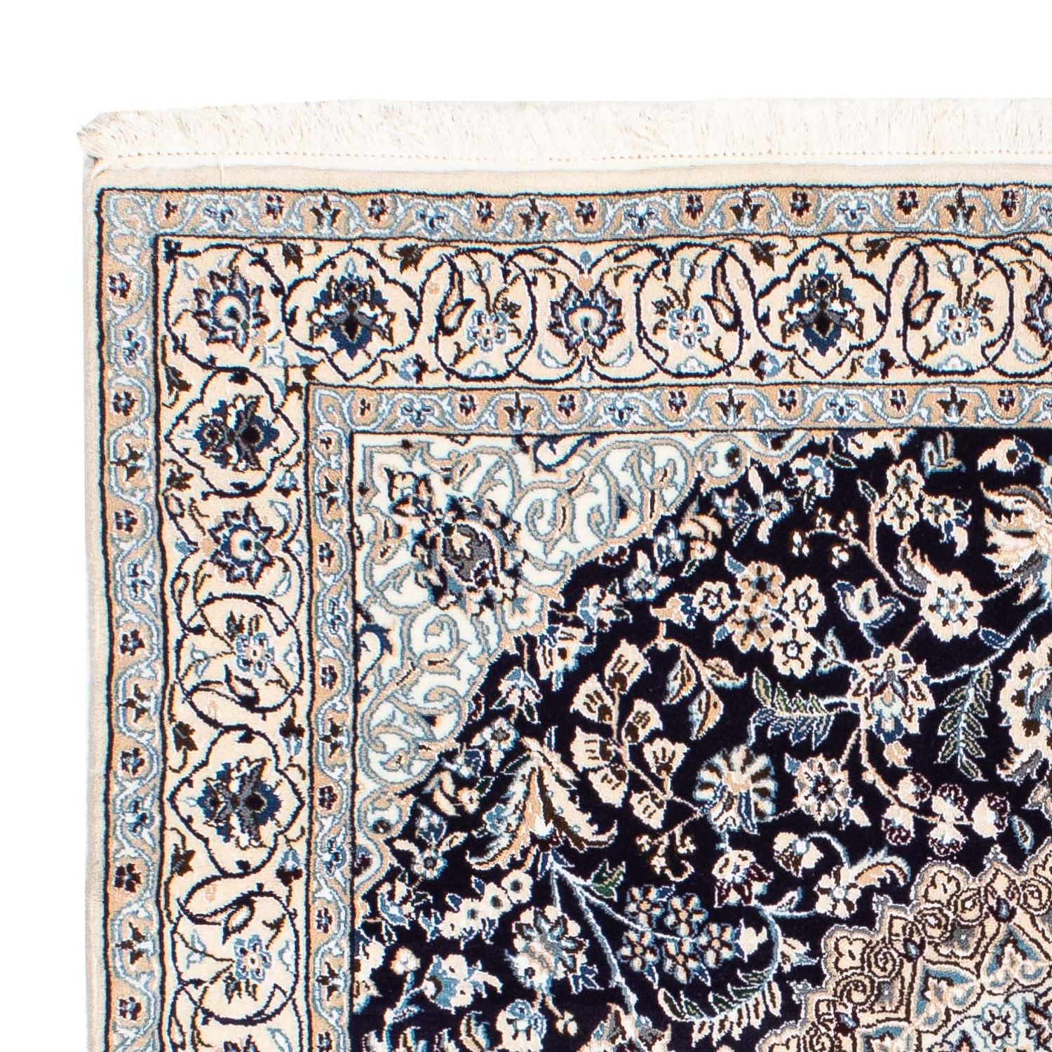 Alfombra Persa - Nain - Real cuadrado  - 153 x 146 cm - rojo oscuro