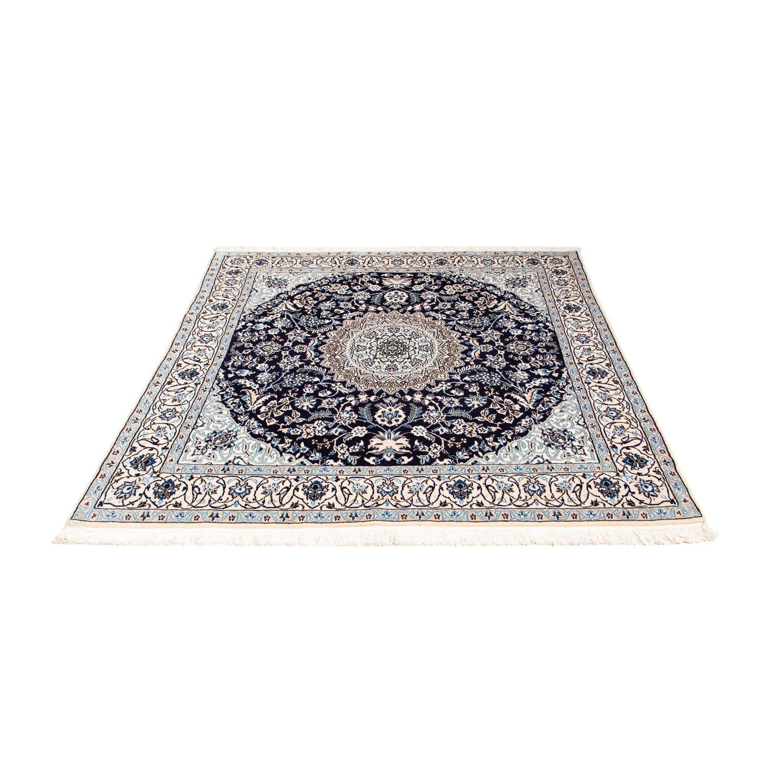 Alfombra Persa - Nain - Real cuadrado  - 153 x 146 cm - rojo oscuro