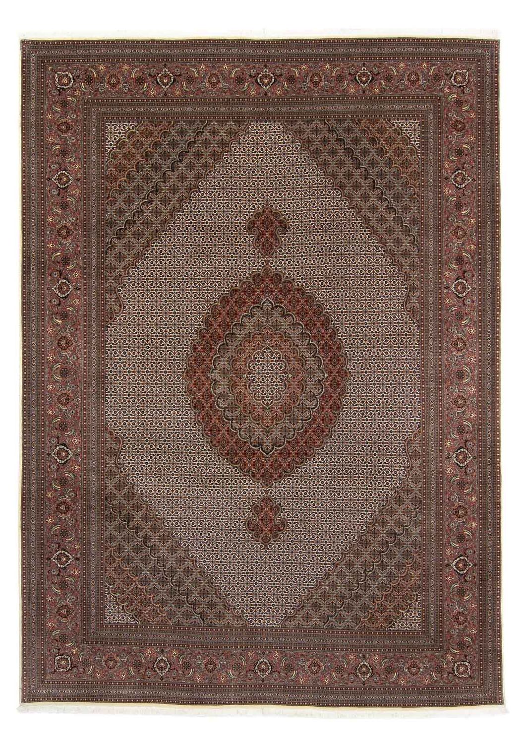 Alfombra persa - Tabriz - 350 x 250 cm - marrón oscuro