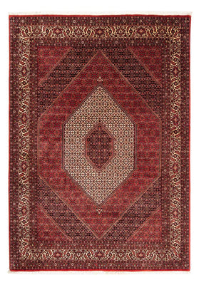 Alfombra persa - Bidjar - 248 x 171 cm - rojo oscuro