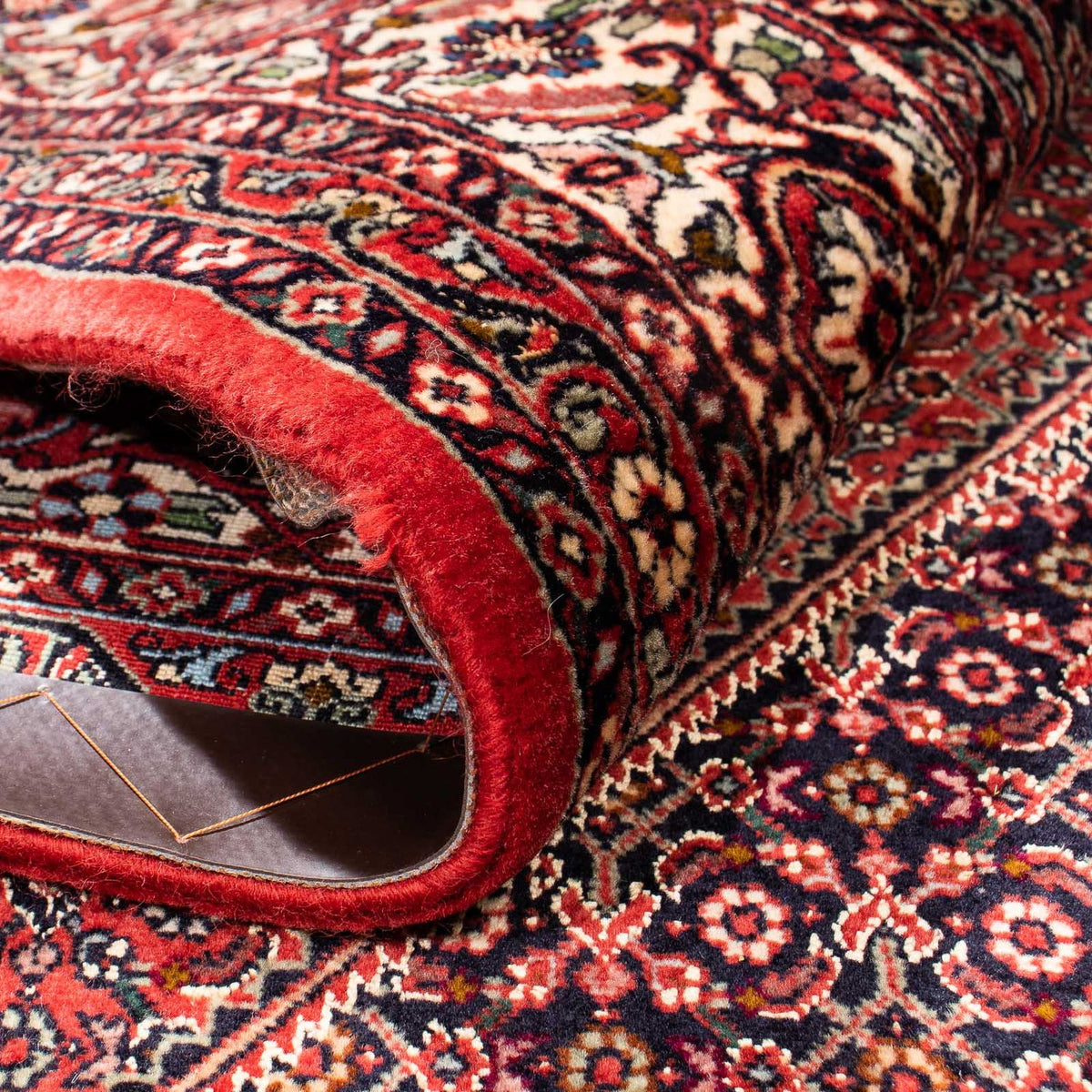 Alfombra persa - Bidjar - 248 x 171 cm - rojo oscuro