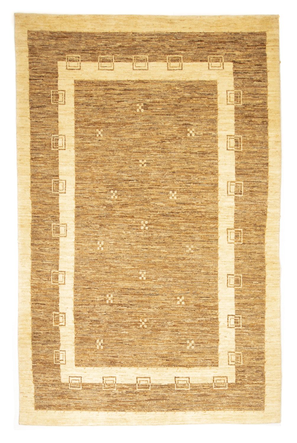 Alfombra Gabbeh - Loribaft Persa - 242 x 162 cm - marrón claro
