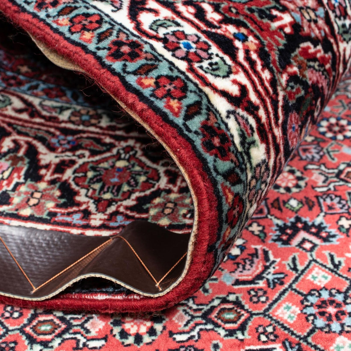 Alfombra persa - Bidjar - 212 x 130 cm - rojo claro