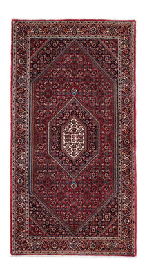 Alfombra persa - Bidjar - 206 x 126 cm - rojo oscuro