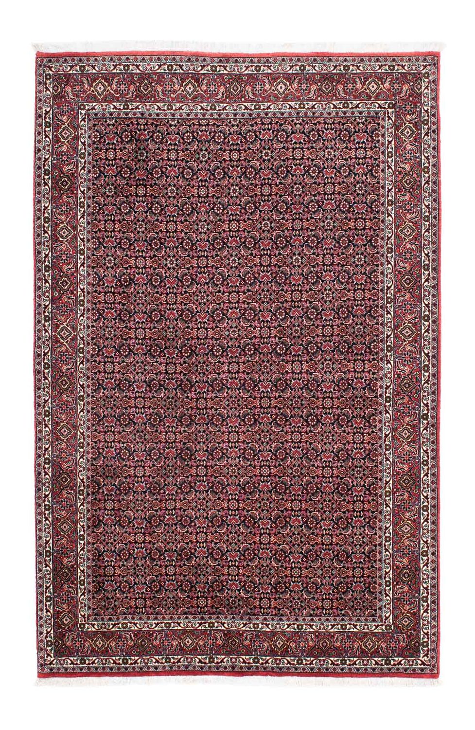 Alfombra persa - Bidjar - 203 x 130 cm - rojo claro