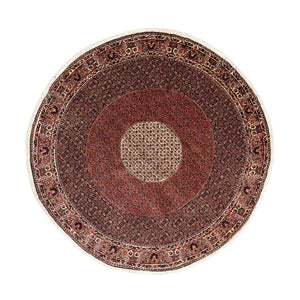 Alfombra persa - Bidjar redondo  - 260 x 260 cm - rojo oscuro