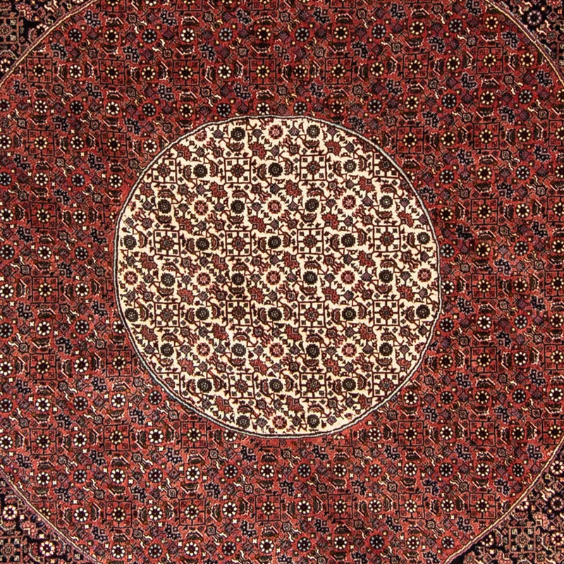 Alfombra persa - Bidjar redondo  - 260 x 260 cm - rojo oscuro