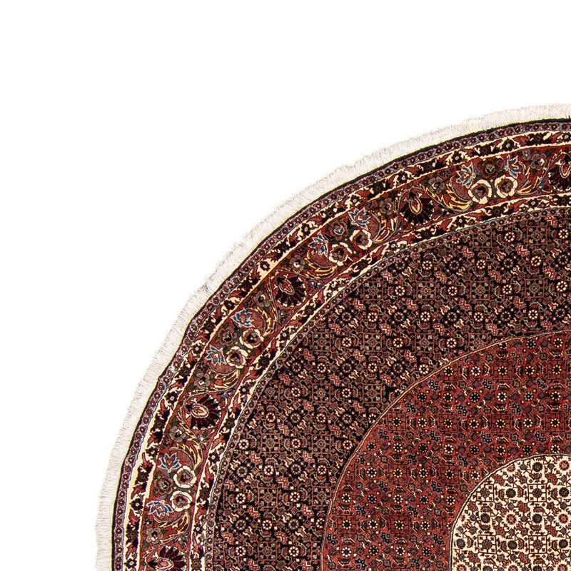 Alfombra persa - Bidjar redondo  - 260 x 260 cm - rojo oscuro