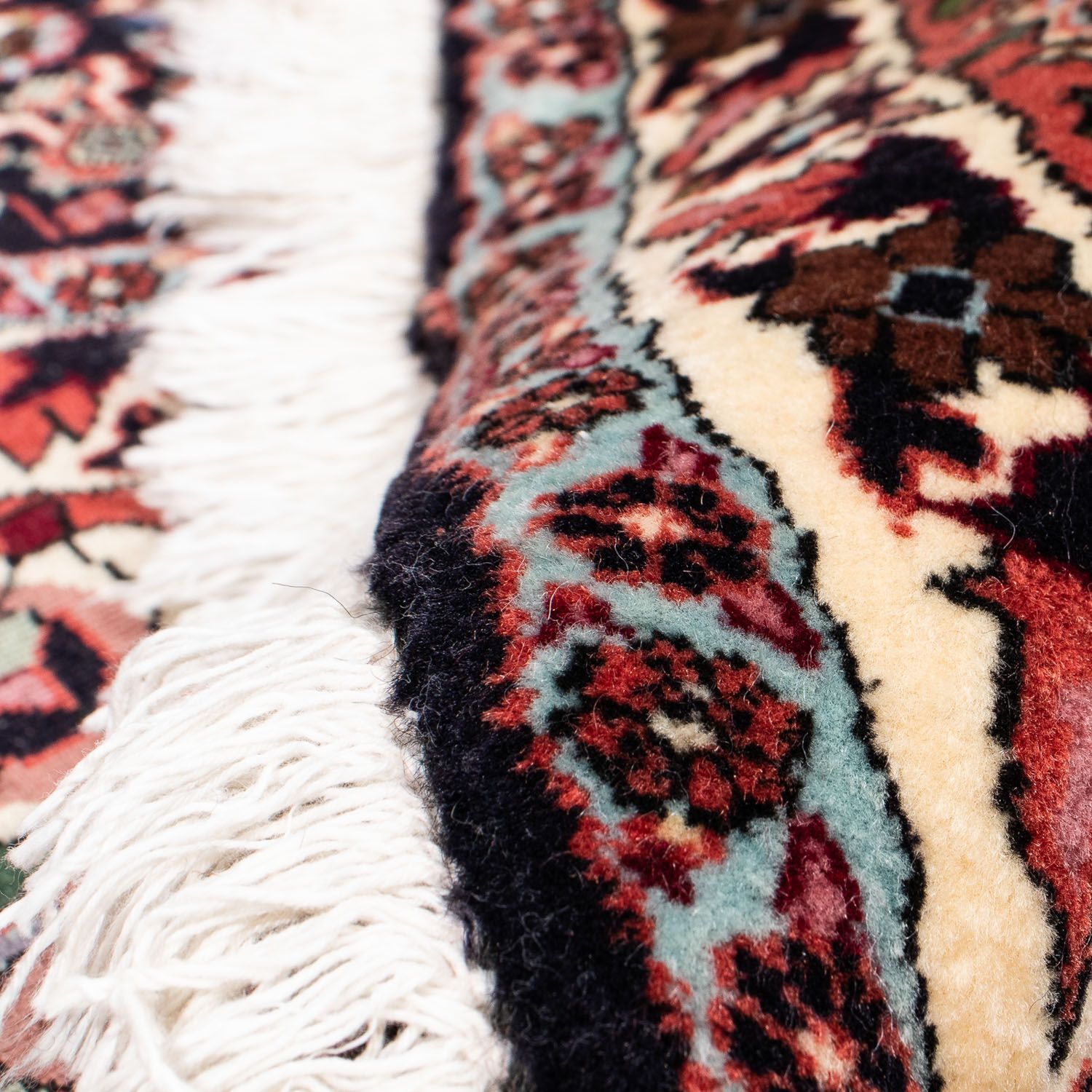 Alfombra persa - Bidjar redondo  - 260 x 260 cm - rojo oscuro