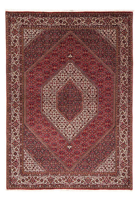 Alfombra persa - Bidjar - 246 x 171 cm - rojo oscuro