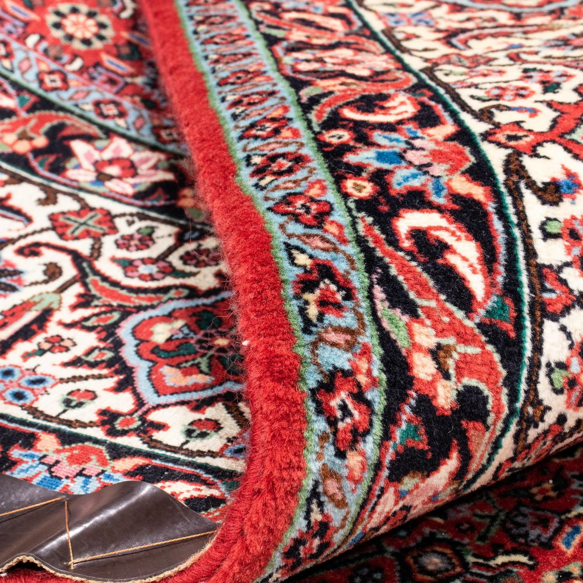 Alfombra persa - Bidjar - 297 x 249 cm - rojo claro