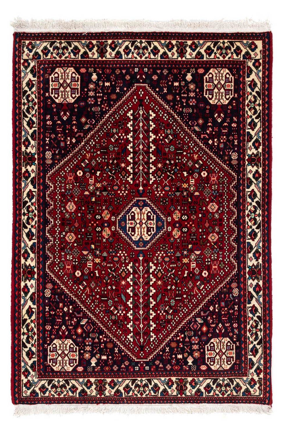 Alfombra persa - Nómada - 150 x 103 cm - rojo oscuro