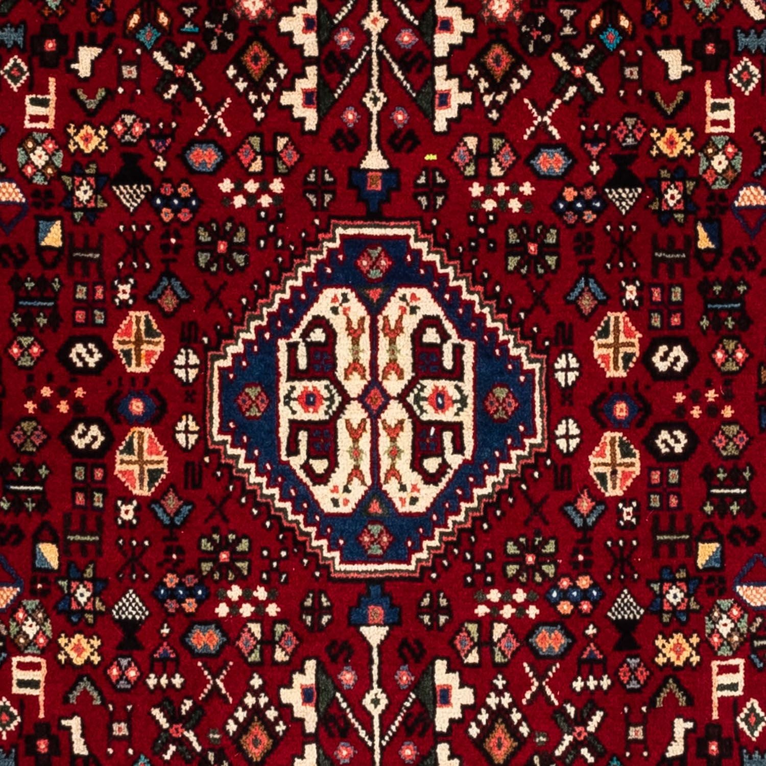 Alfombra persa - Nómada - 150 x 103 cm - rojo oscuro