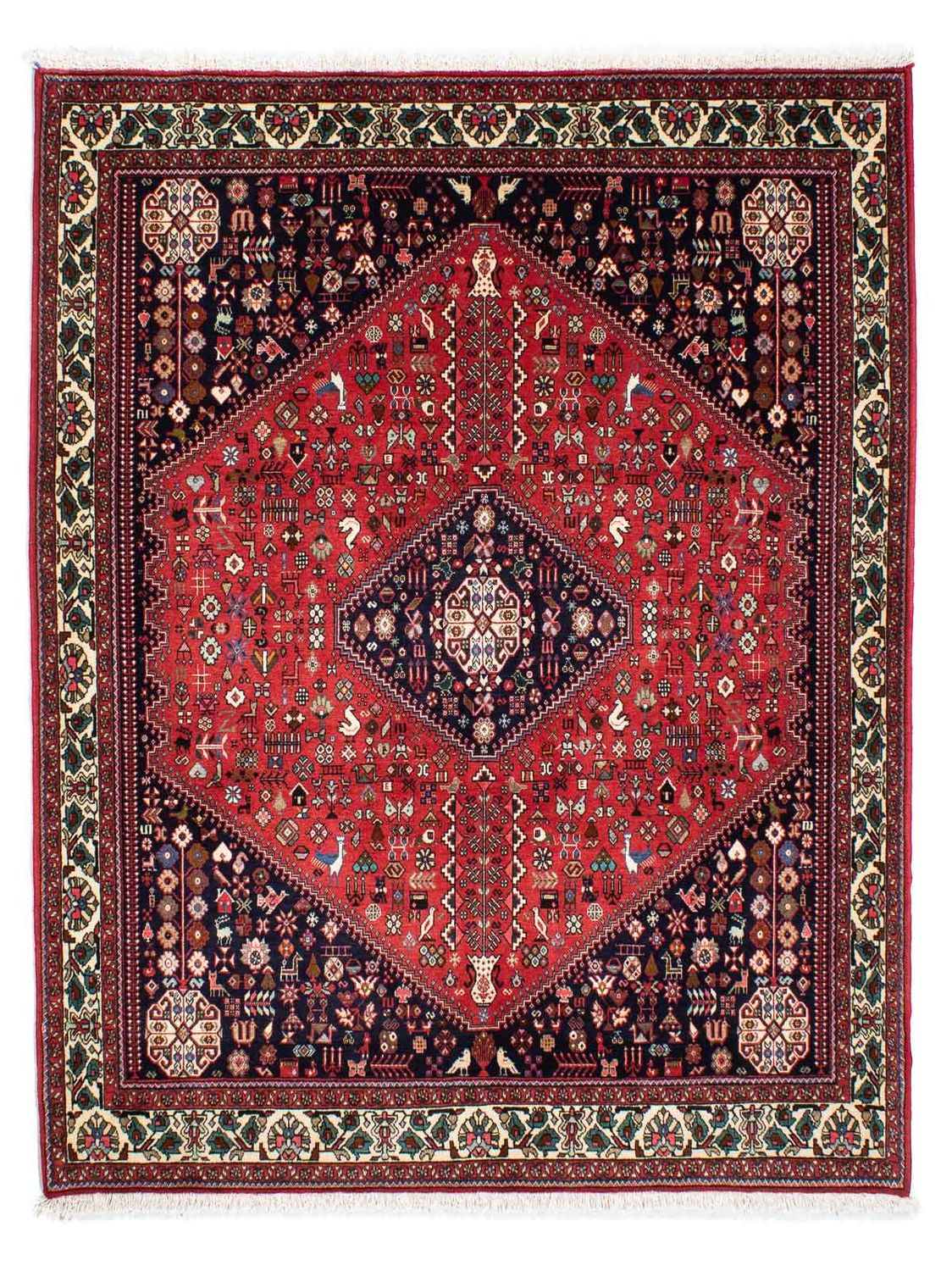Alfombra Gabbeh - Persa Kashkuli - 200 x 155 cm - rojo oscuro
