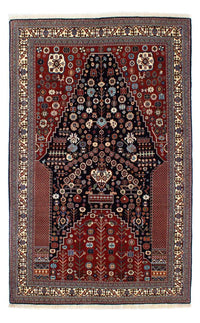 Alfombra Gabbeh - Persa Kashkuli - 224 x 138 cm - azul oscuro