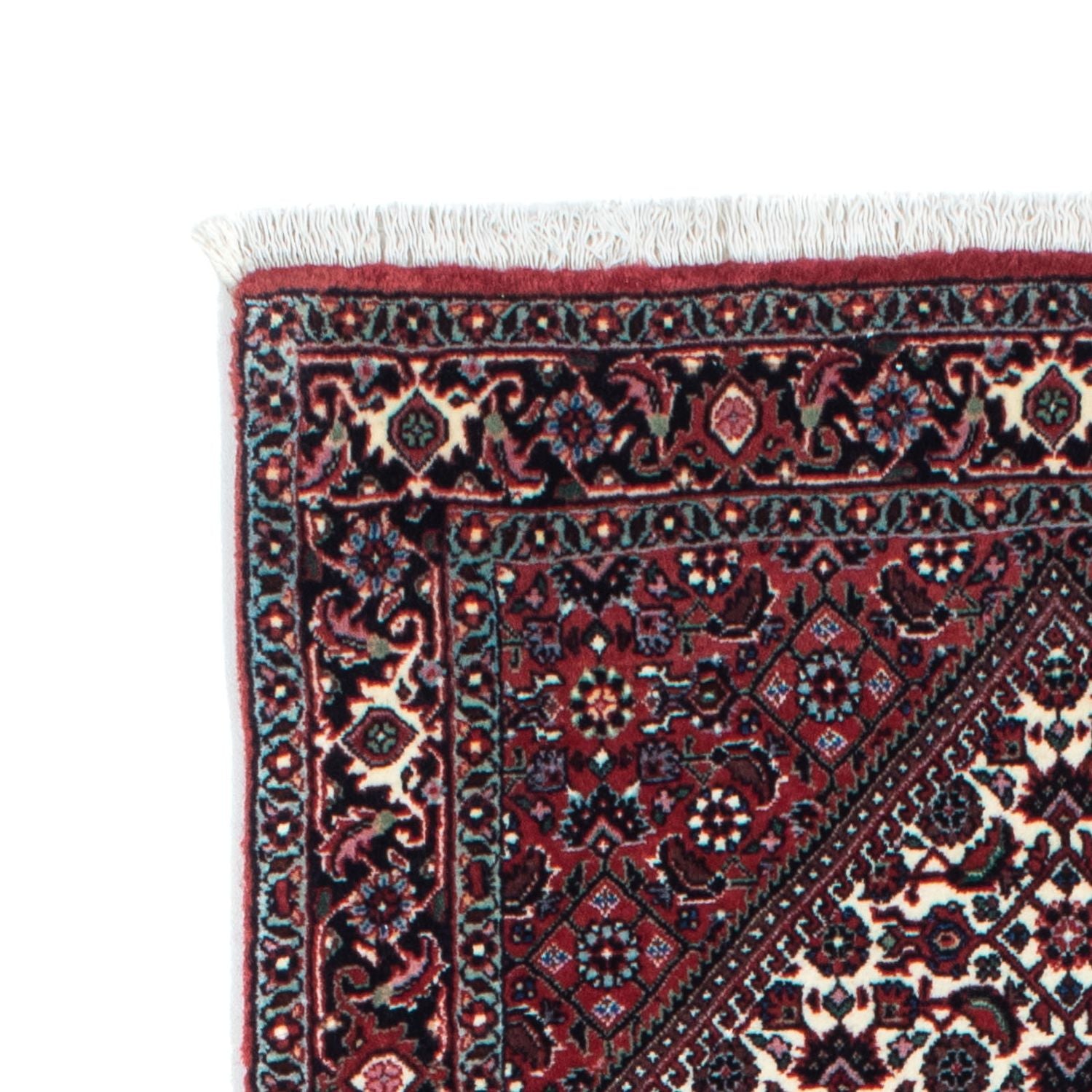 Alfombra de pasillo Alfombra persa - Bidjar - 205 x 74 cm - rojo oscuro