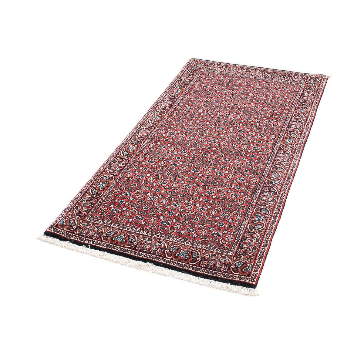 Alfombra persa - Bidjar - 139 x 70 cm - rojo