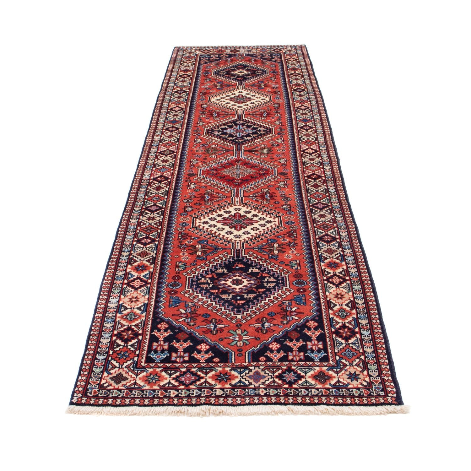 Alfombra de pasillo Alfombra persa - Bidjar - 289 x 79 cm - rojo