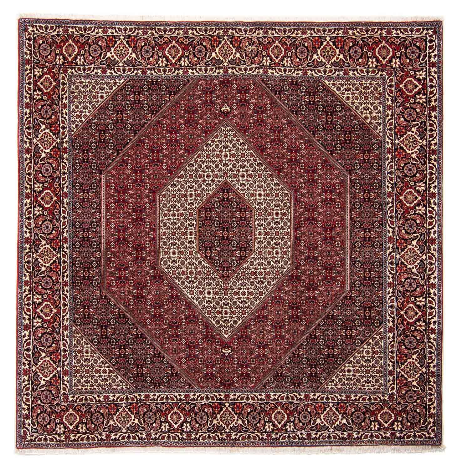 Alfombra persa - Bidjar cuadrado  - 250 x 250 cm - rojo oscuro