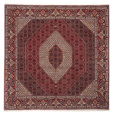 Alfombra persa - Bidjar cuadrado  - 250 x 250 cm - rojo oscuro