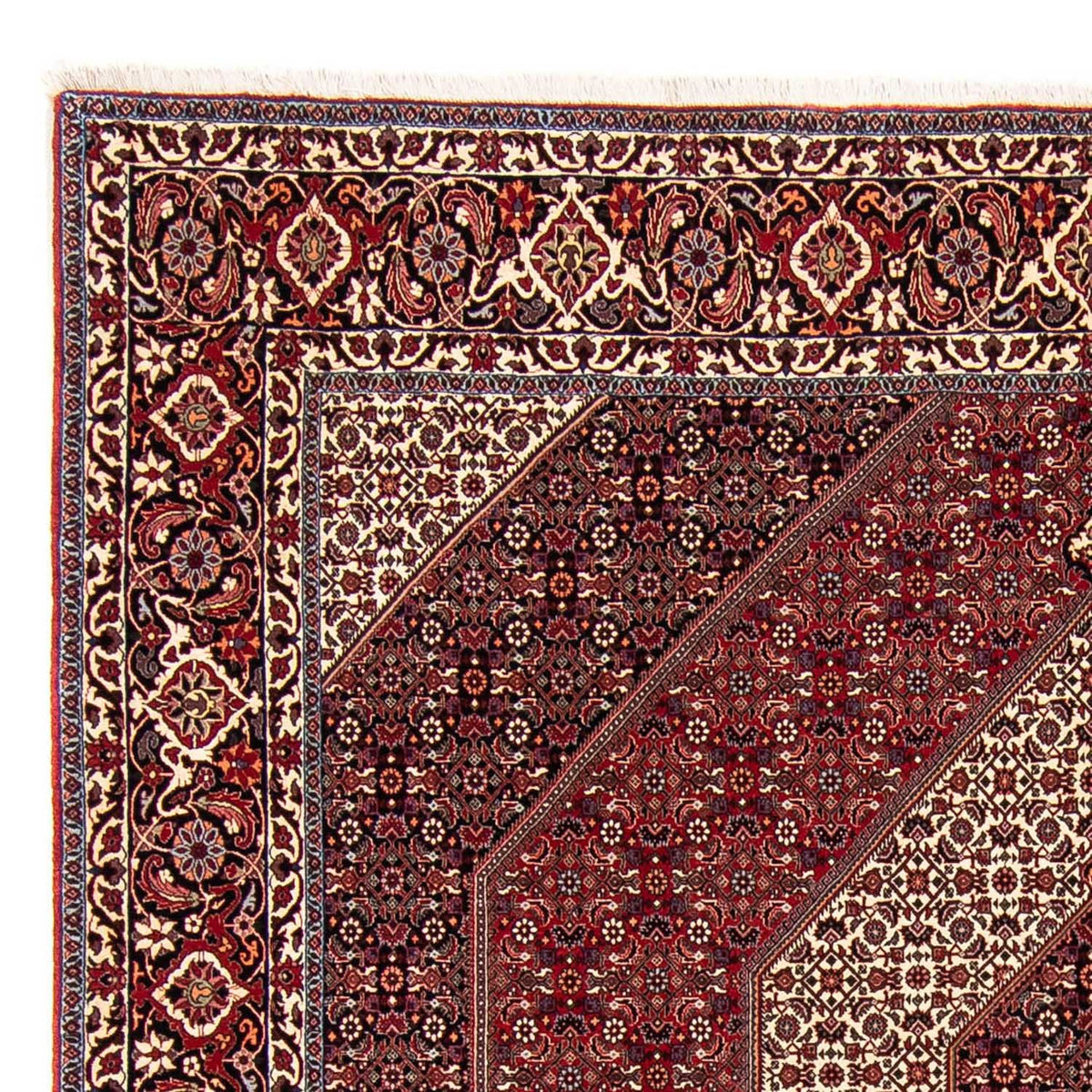 Alfombra persa - Bidjar cuadrado  - 250 x 250 cm - rojo oscuro