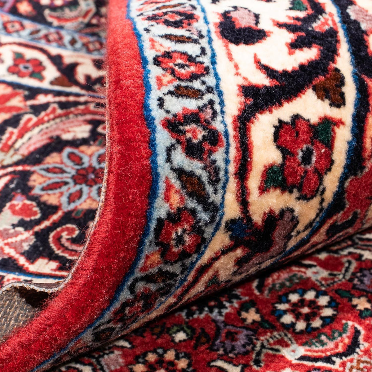 Alfombra persa - Bidjar cuadrado  - 250 x 250 cm - rojo oscuro